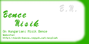 bence misik business card